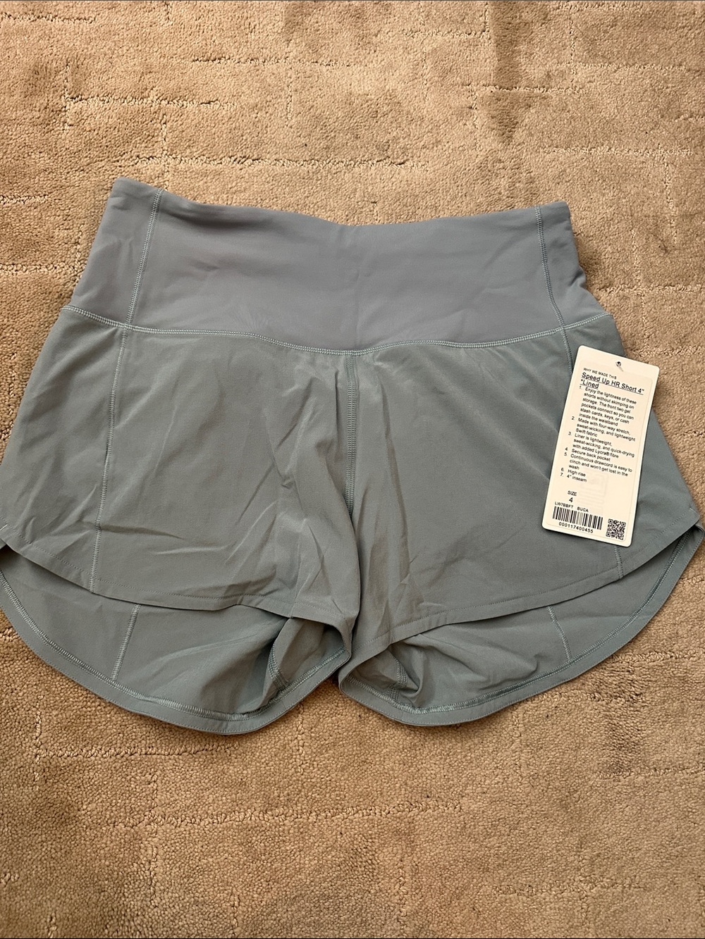 Lululemon speed up high-rise short 4” Lined size 4 Blue/Gray color